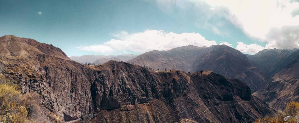 Colca canyon view panorama