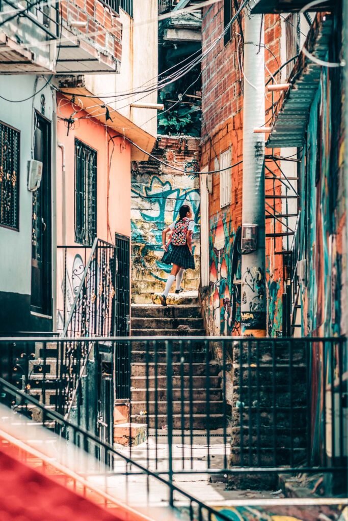 Medellin stairs street art