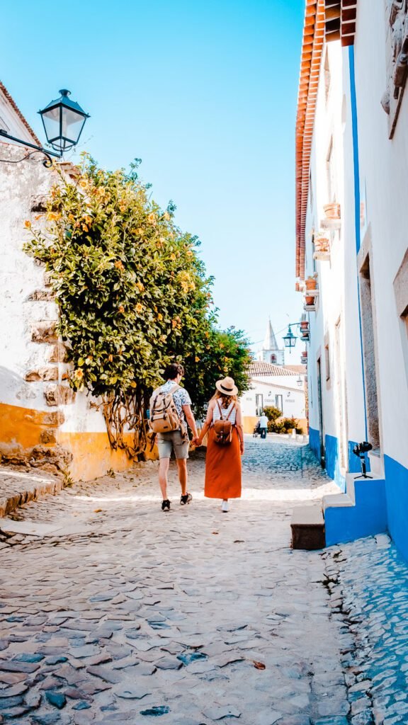 walking historical center of Obidos