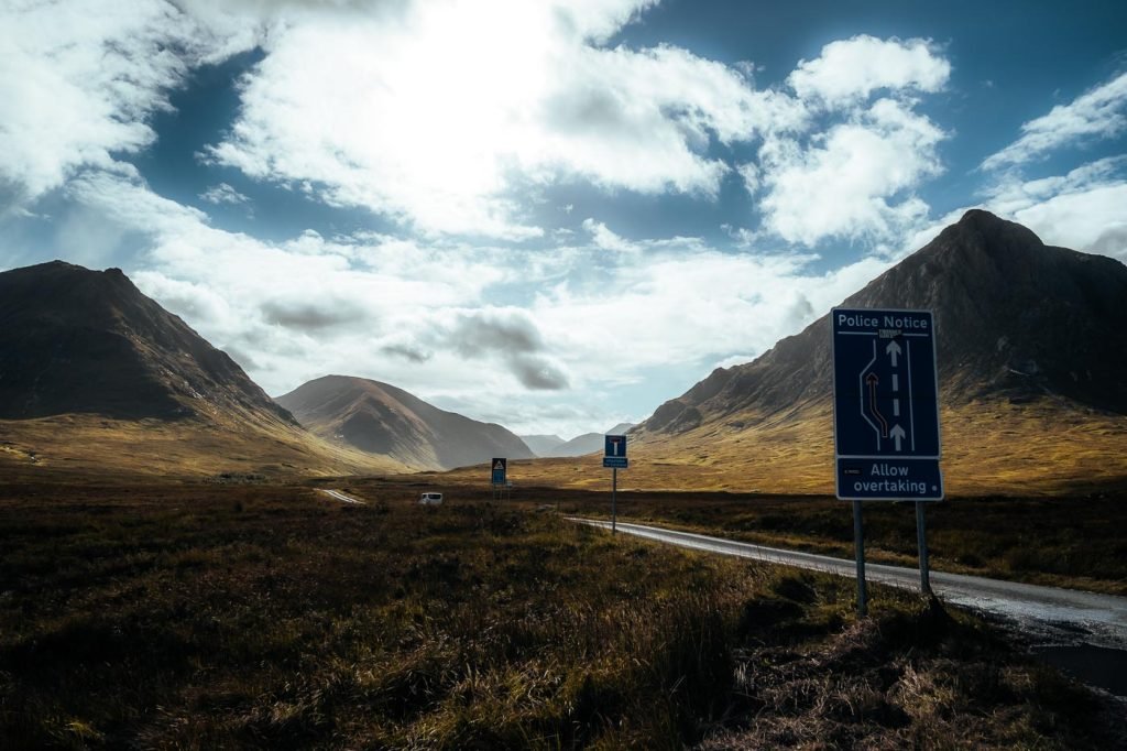 Glen Etive road, Scotland